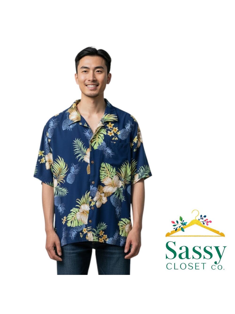 ✨ HAWAII HANGOVER Floral Short Sleeve Rayon Shirt Men's XL EUC 🏝️